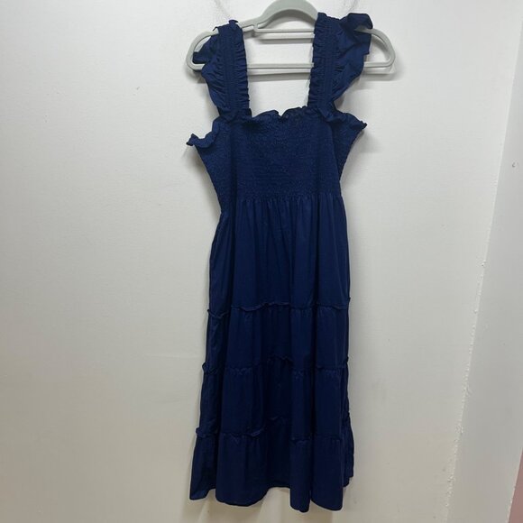 HILL HOUSE HOME Ellie Nap Dress Navy Poplin midi large - Picture 10 of 11